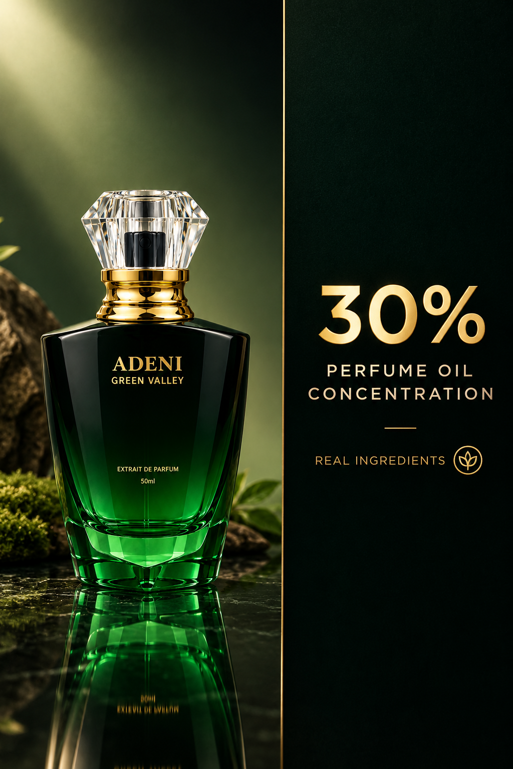 ADENI Green Valley 50ml fresh green perfume for men